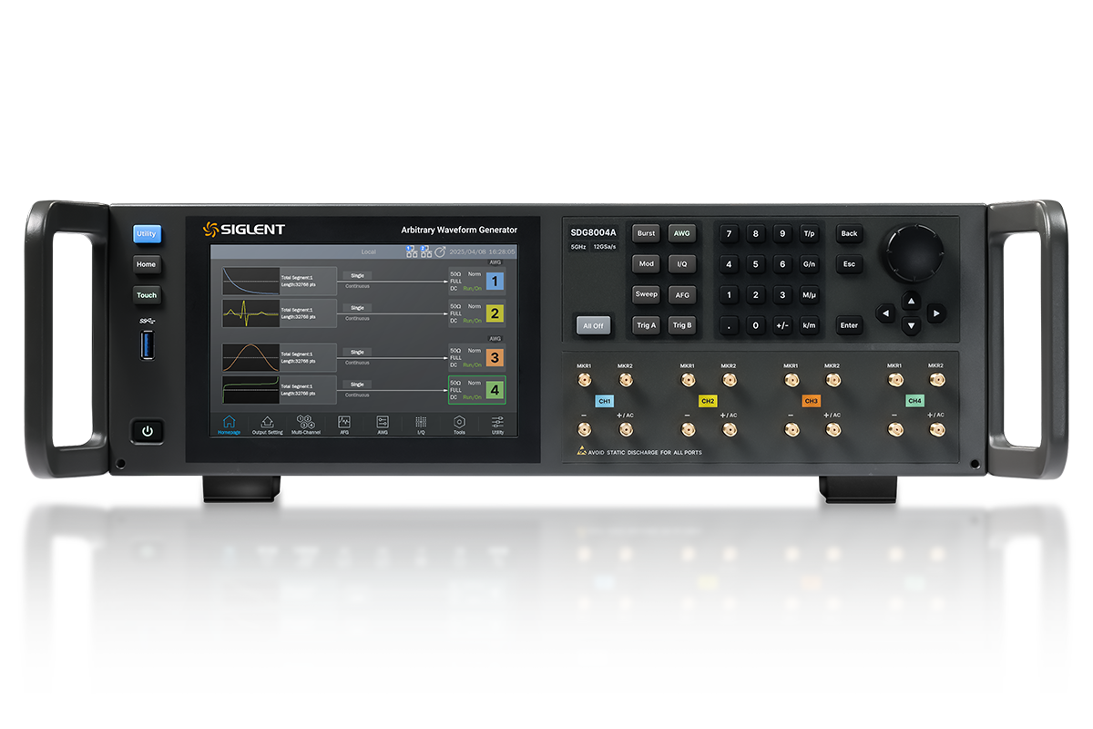SIGLENT SDG8000A arbitrary waveform generator front view